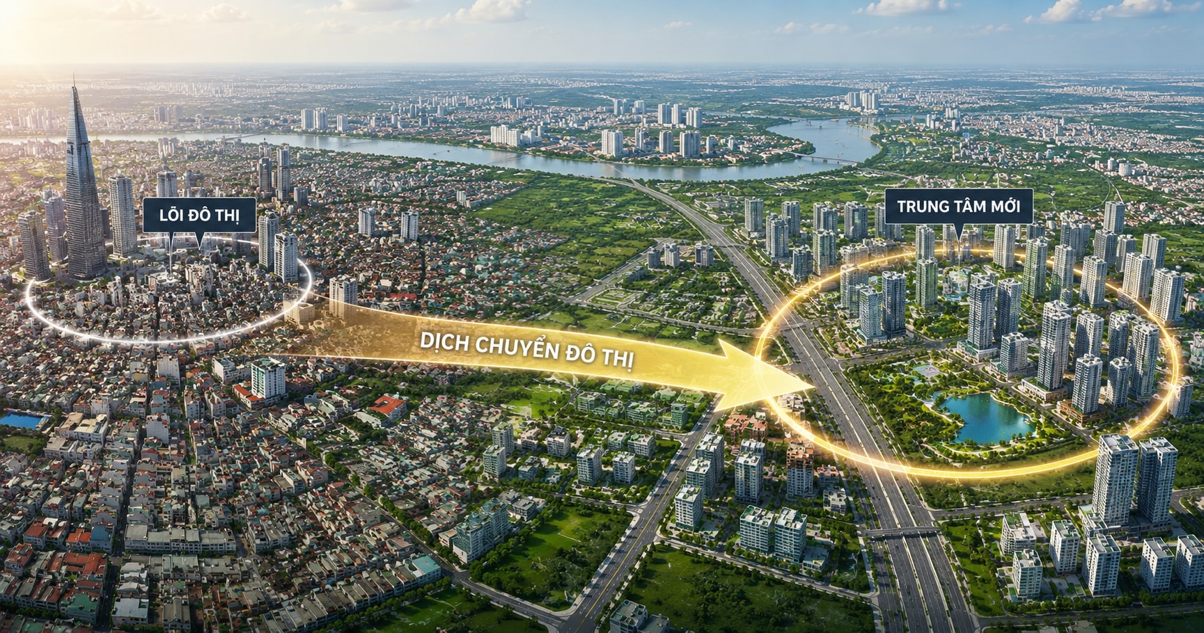 Hà Nội đang bước vào cuộc 'đại phẫu' hạ tầng và đô thị: Bản đồ bất động sản âm thầm thay đổi- Ảnh 1.