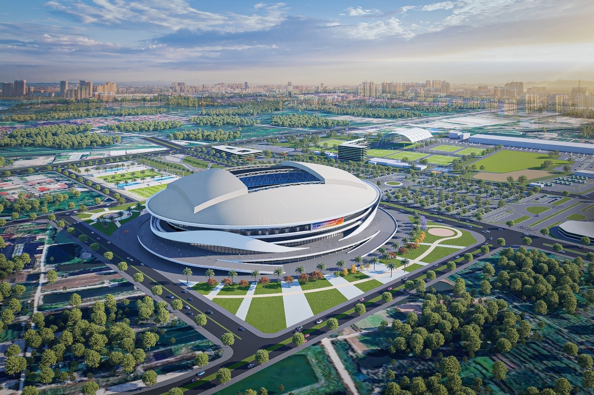 Sân vận động lớn thứ 2 Việt Nam đủ sức tổ chức World Cup thi công thần tốc, khán đài 60.000 chỗ dần lộ diện- Ảnh 2. Sân vận động lớn thứ 2 Việt Nam đủ sức tổ chức World Cup thi công thần tốc, khán đài 60.000 chỗ dần lộ diện- Ảnh 2.