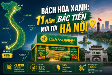 Bách Hóa Xanh: 11 năm 'Bắc tiến' mới tới Hà Nội