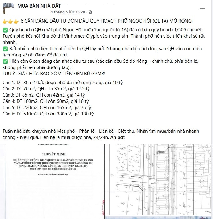 Quốc lộ 1A sắp mở rộng 90m, giá nhà đất khu Nam Hà Nội bị đẩy lên ‘chóng mặt’- Ảnh 1. Quốc lộ 1A sắp mở rộng 90m, giá nhà đất khu Nam Hà Nội bị đẩy lên ‘chóng mặt’- Ảnh 1.