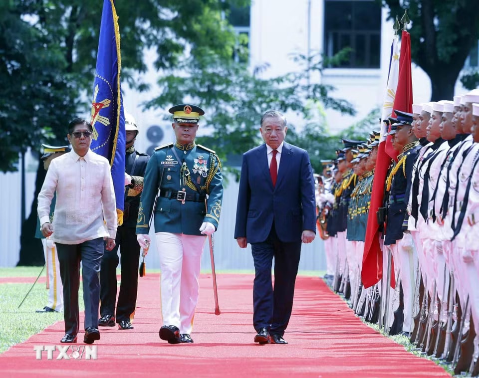 Lễ đón Tổng Bí thư, Chủ tịch nước Tô Lâm và Phu nhân thăm cấp Nhà nước tới Philippines- Ảnh 4.
