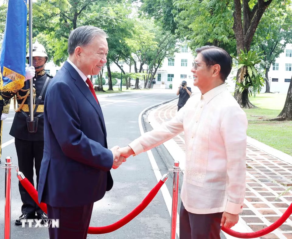 Lễ đón Tổng Bí thư, Chủ tịch nước Tô Lâm và Phu nhân thăm cấp Nhà nước tới Philippines- Ảnh 1.