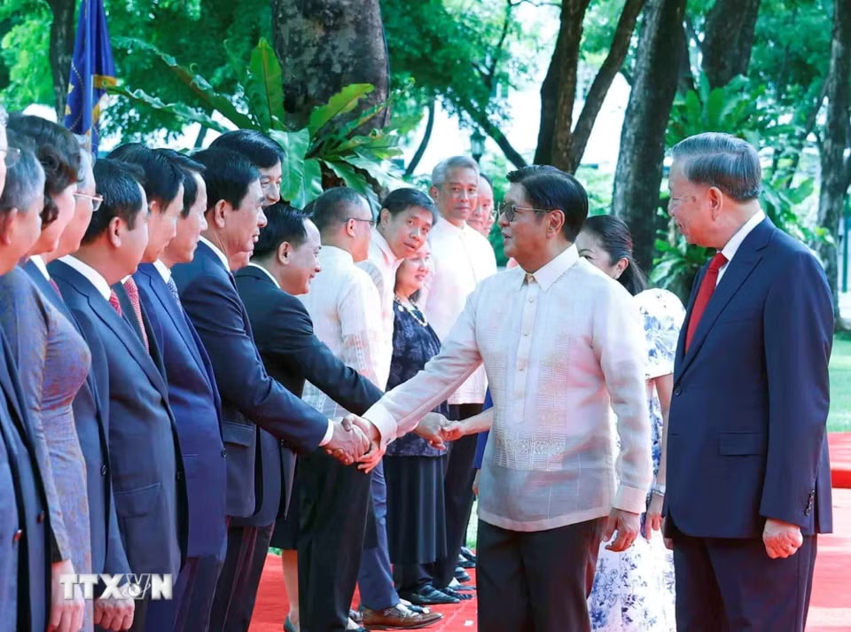 Lễ đón Tổng Bí thư, Chủ tịch nước Tô Lâm và Phu nhân thăm cấp Nhà nước tới Philippines- Ảnh 6.