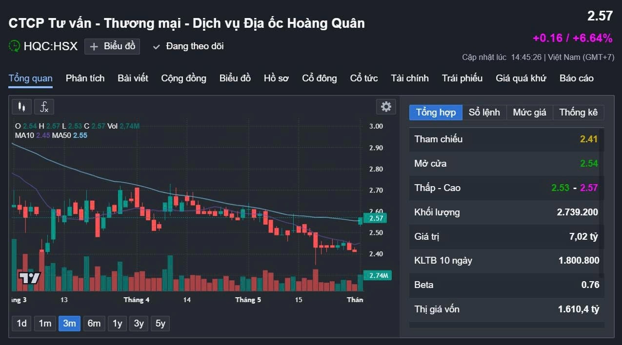 Địa ốc Hoàng Quân (<a style='text-decoration: none;' href='/HQC'>HQC</a>): Chủ tịch nói về mục tiêu đưa cổ phiếu lên 10.000 đồng, 2 lãnh đạo tuyên bố sẽ ‘xuống tiền’ - Ảnh 1.