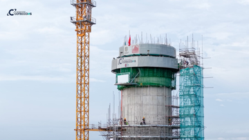 Chính thức cất nóc công trình biểu tượng cao 127m, nằm tại siêu sân bay 196.000 tỷ đồng lớn thứ hai Việt Nam