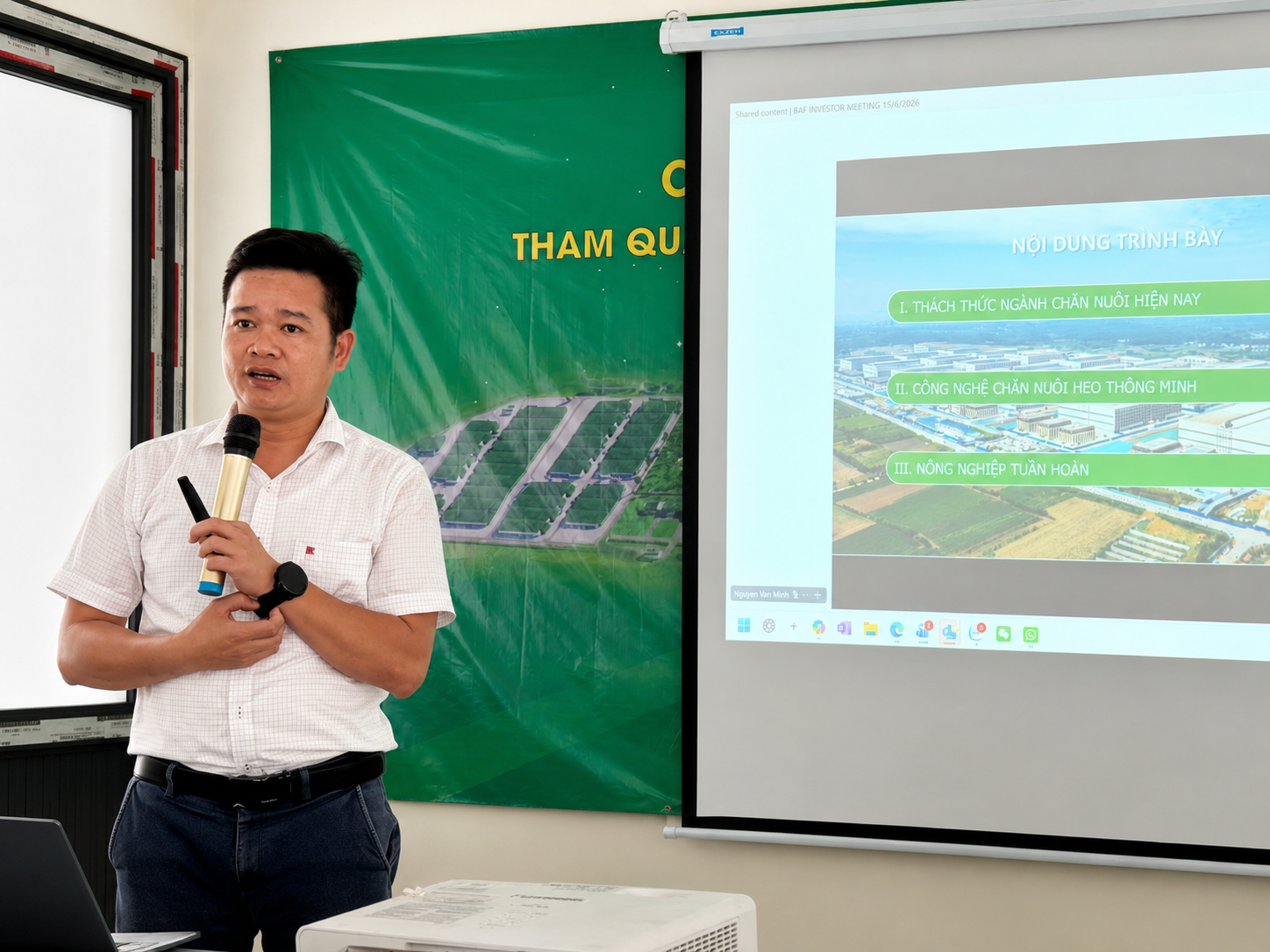 Phó Tổng Giám đốc <a style='text-decoration: none;' href='/BAF'>BAF</a> Nguyễn Văn Minh trình bày về thách thức ngành chăn nuôi tại Hội nghị Nhà đầu tư ngày 15/6