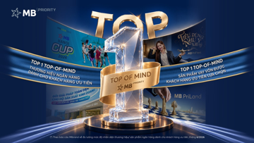 MB đạt Top 1 Thương hiệu Ngân hàng dành cho Khách hàng ưu tiên, Top 1 sản phẩm cấp vốn được khách hàng ưu tiên lựa chọn