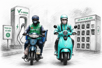 Grab đề xuất xây trạm sạc điện dùng chung tại Việt Nam: Nước cờ mới trong cuộc đua với V-Green?