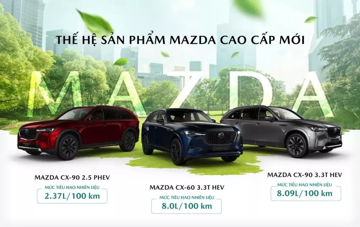 Không còn chơi hệ bình dân, Mazda đưa 3 mẫu xe tiền tỷ ra mắt khách Việt ngay tối nay, có xe chỉ tiêu thụ 2,37 lít xăng/100 km