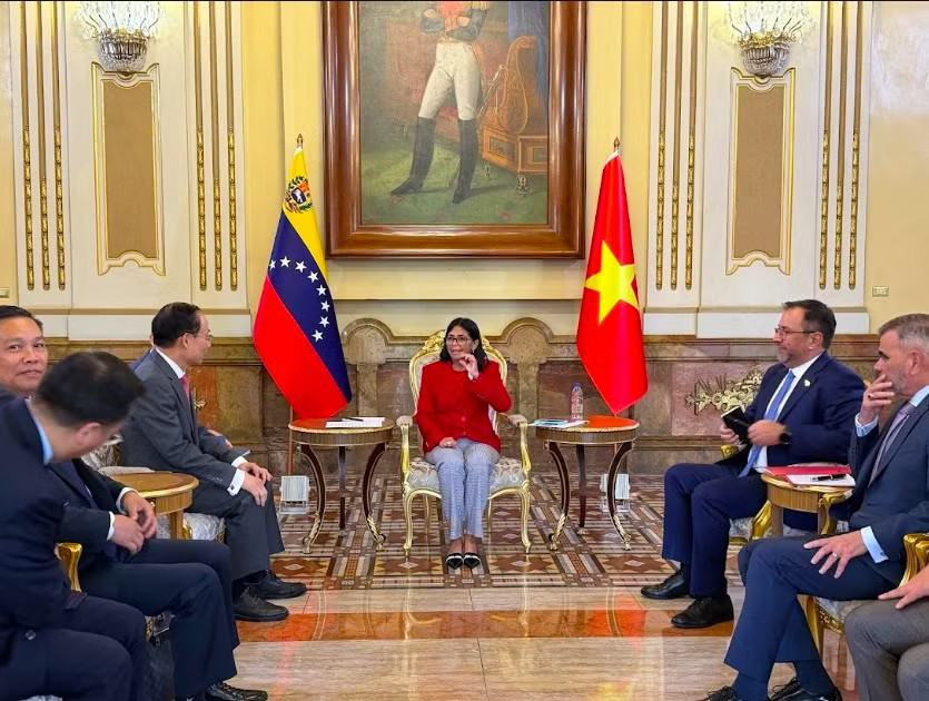Bộ trưởng Lê Hoài Trung hội kiến Tổng thống lâm thời Delcy Rodriguez Gomes Việt Nam và Venezuela nhất trí tăng cường hợp tác dầu khí – năng lượng - Ảnh 1.
