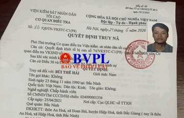 Truy nã cựu Chấp hành viên SN 1990