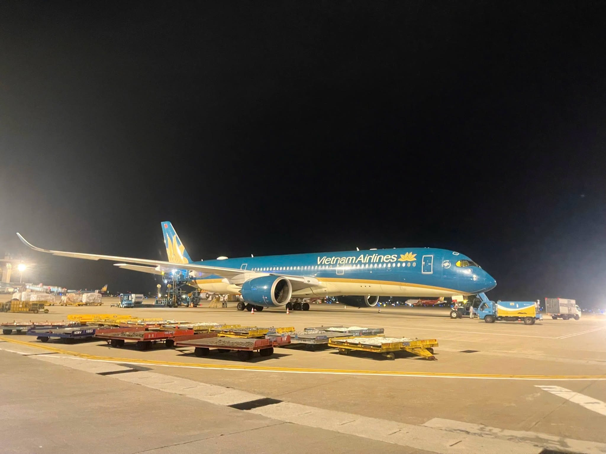 Vietnam Airlines (<a style='text-decoration: none;' href='/HVN'>HVN</a>) đưa chuyến bay thứ 2 vượt nửa vòng trái đất, mang gần 47 tấn hàng hóa hỗ trợ Venezuela - Ảnh 1.