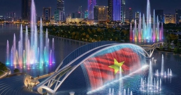 Không chỉ xây cầu nghìn tỷ với kết cấu vòm thép lần đầu tiên được áp dụng tại Việt Nam, doanh nghiệp này còn muốn tài trợ thêm màn nhạc nước đỉnh cao