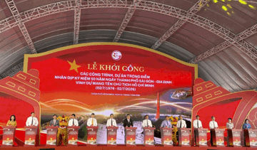 Trước sự chứng kiến của dàn lãnh đạo cấp cao, Vingroup (VIC) bấm nút khởi công 3 siêu dự án hơn 96.600 tỷ đồng