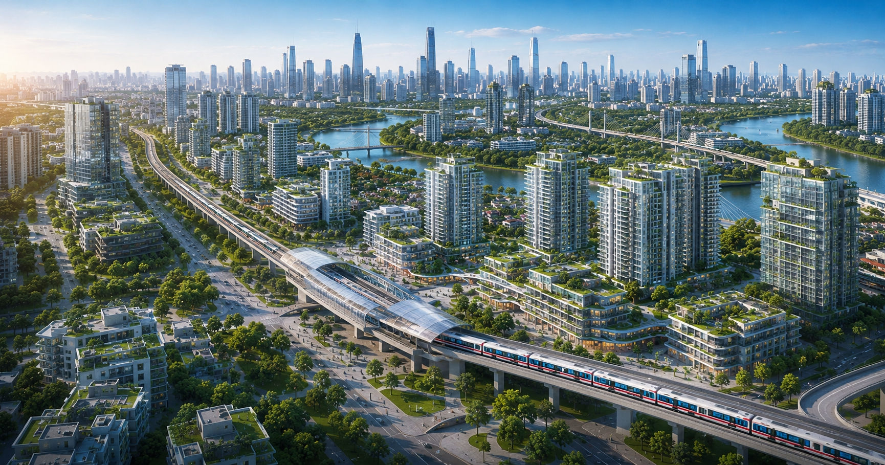 Quy hoạch Hà Nội 100 năm: Đến năm 2045, Thủ đô dự kiến có gần 1.000km metro với hàng trăm khu đô thị TOD - Ảnh 1.