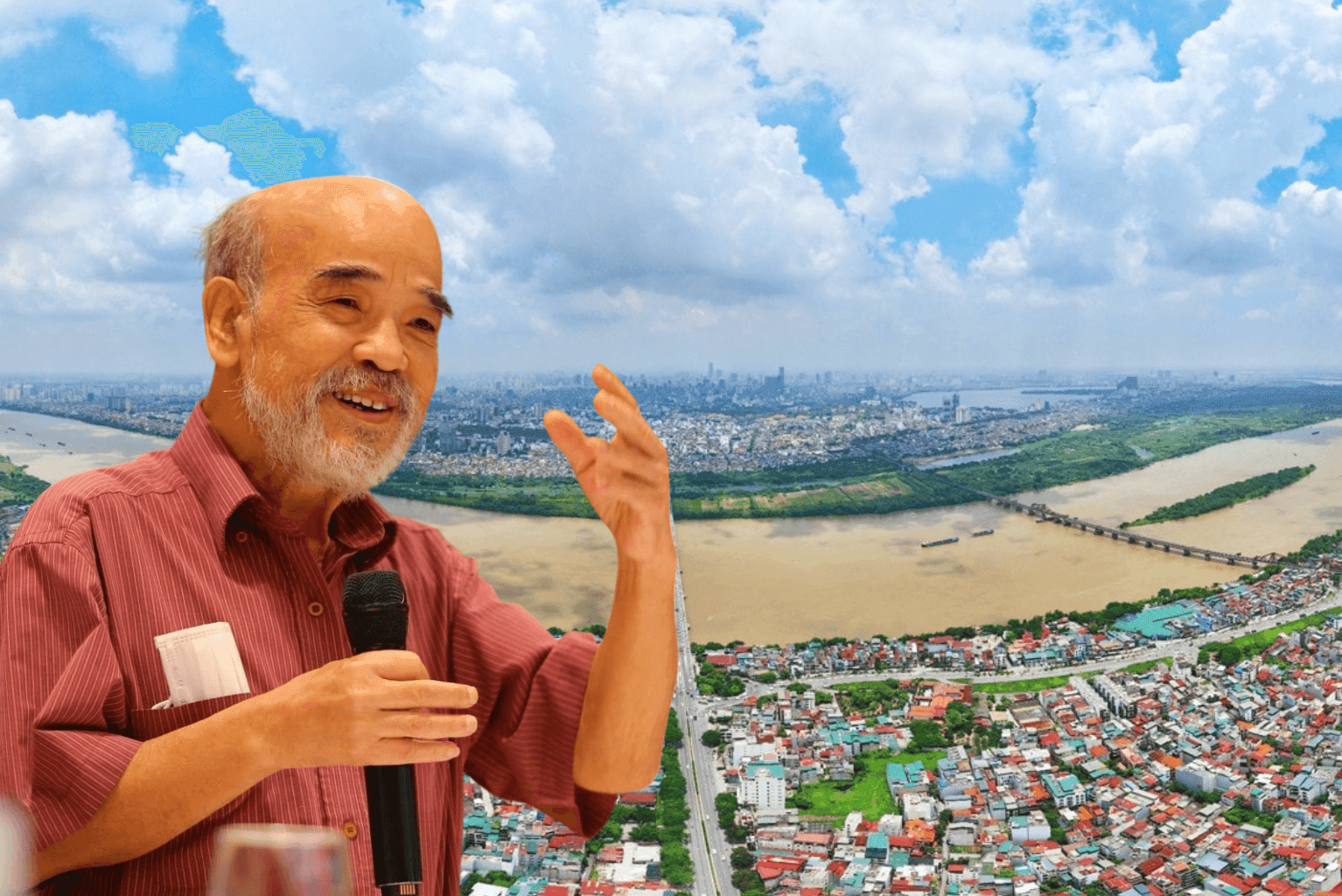 Nói về vị thế chiến lược sông Hồng trong Quy hoạch Hà Nội 100 năm, GS. Đặng Hùng Võ khẳng định 'đây là bước đi tuyệt vời' - Ảnh 1.