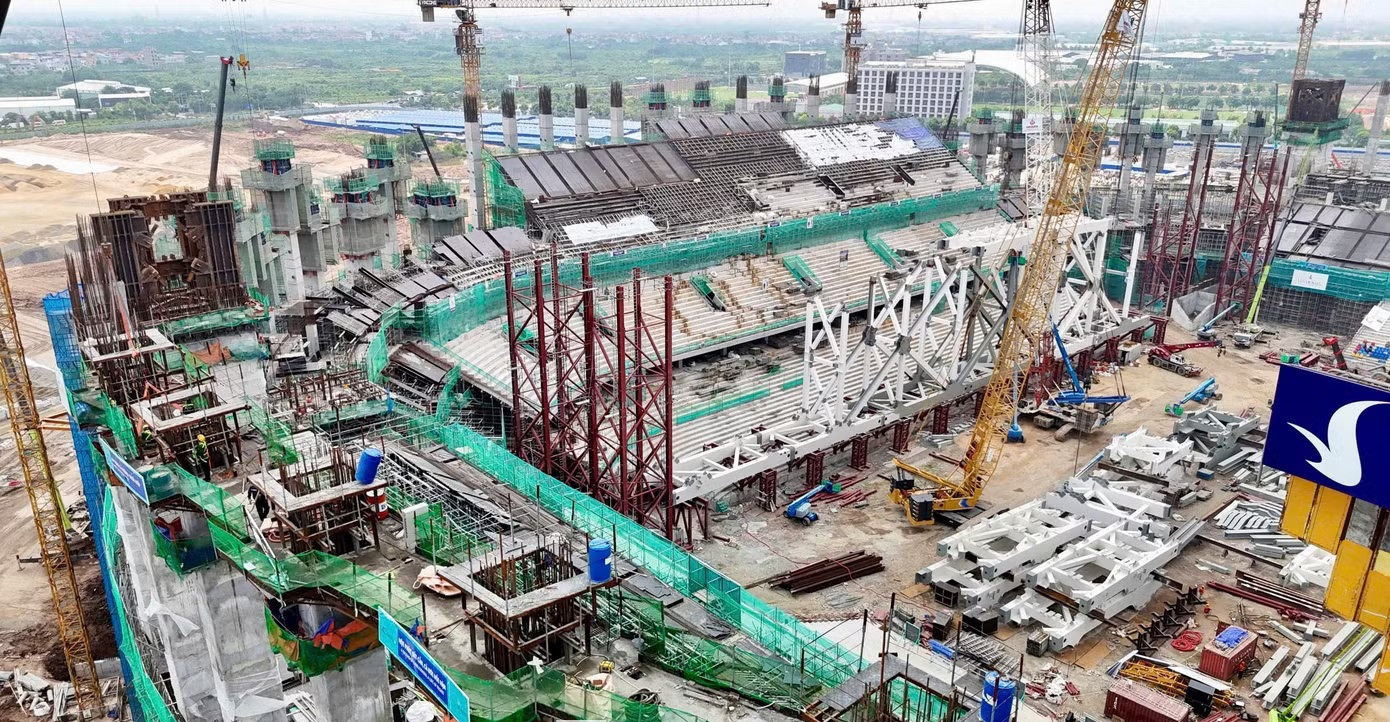 Sân vận động lớn thứ 2 Việt Nam đủ sức tổ chức World Cup thi công thần tốc, chưa đầy 1 năm nữa sẽ hoàn thiện - Ảnh 2.