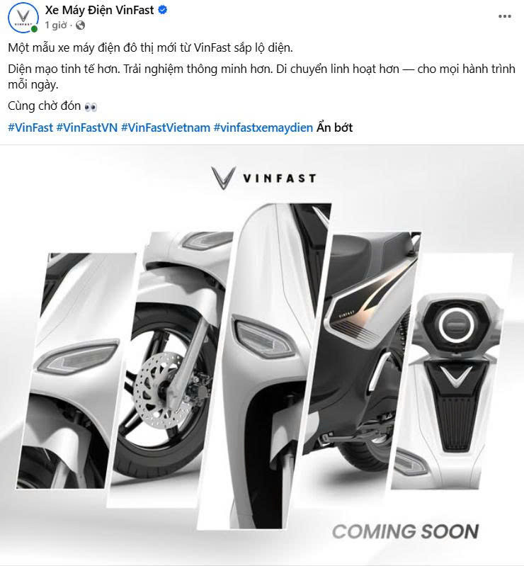 VinFast hé lộ thông tin về xe máy điện mới