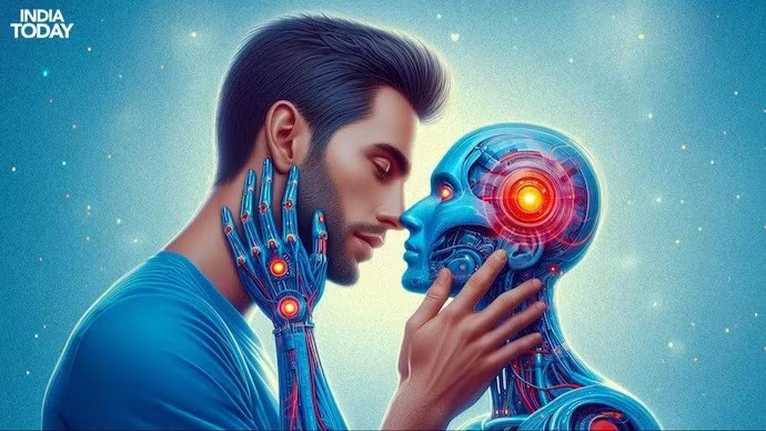 Liệu việc có mối quan hệ với một bot AI có được coi là ngoại tình? Minh họa: India Today. 3 hiểm họa lớn của trí tuệ nhân tạo: Từ chiến tranh robot đến ‘ngoại tình’ với AI - Ảnh 3.