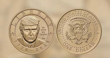 Mỹ sẽ phát hành đồng xu 1 USD in hình Tổng thống Trump