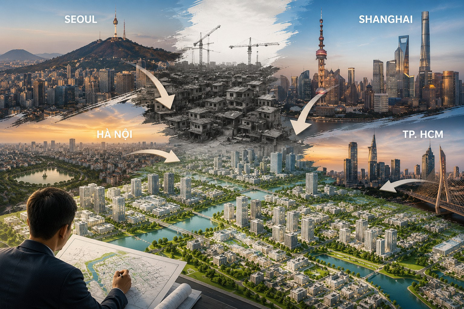 Từ Seoul, Thượng Hải đến Hà Nội, TP. HCM: Vì sao các siêu đô thị đều phải quy hoạch lại? - Ảnh 4.