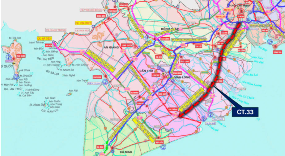 Sắp xây dựng cao tốc dài 150km đi xuyên vùng Đồng bằng sông Cửu Long, giảm tải cho quốc lộ dài nhất Việt Nam - Ảnh 1.