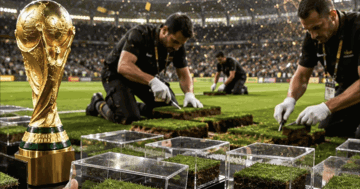 FIFA bán cả mặt sân cỏ chung kết World Cup để thu tiền