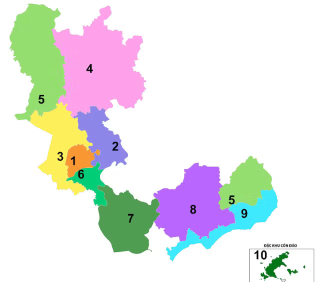 10 vùng phát triển của TPHCM. TPHCM dự kiến quy hoạch thành 10 vùng phát triển - Ảnh 2.