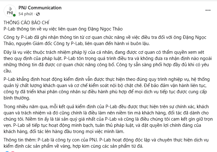 <a style='text-decoration: none;' href='/PNJ'>PNJ</a> phát thông báo nóng - Ảnh 1.