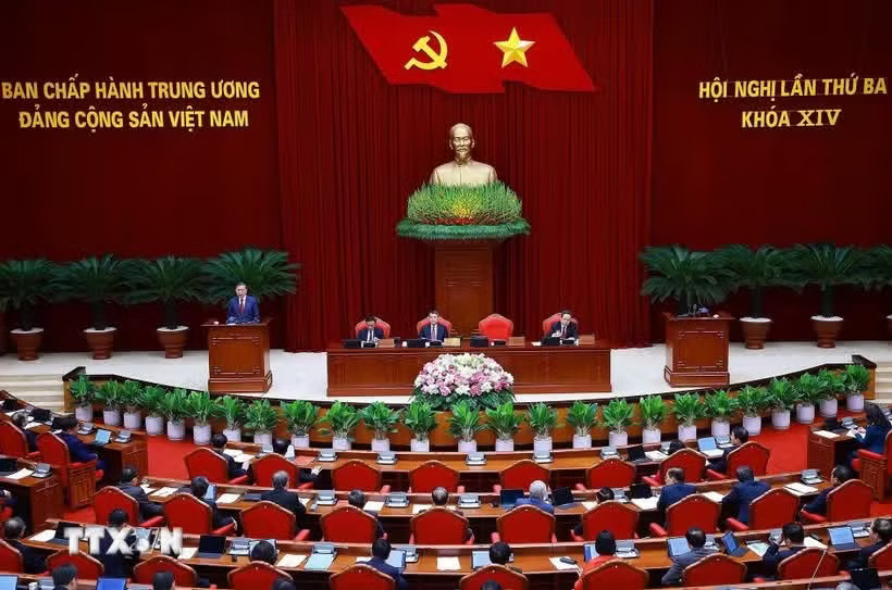 Khai mạc Hội nghị Trung ương 3 khóa XIV - Ảnh 1.