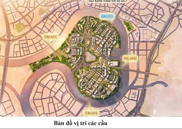 Sơ đồ bố trí thêm 4 cây cầu ở Khu đô thị Bình Quới - Thanh Đa. Diện mạo quy hoạch mới của 'siêu' khu đô thị 'treo' lâu đời nhất TPHCM - Ảnh 3.