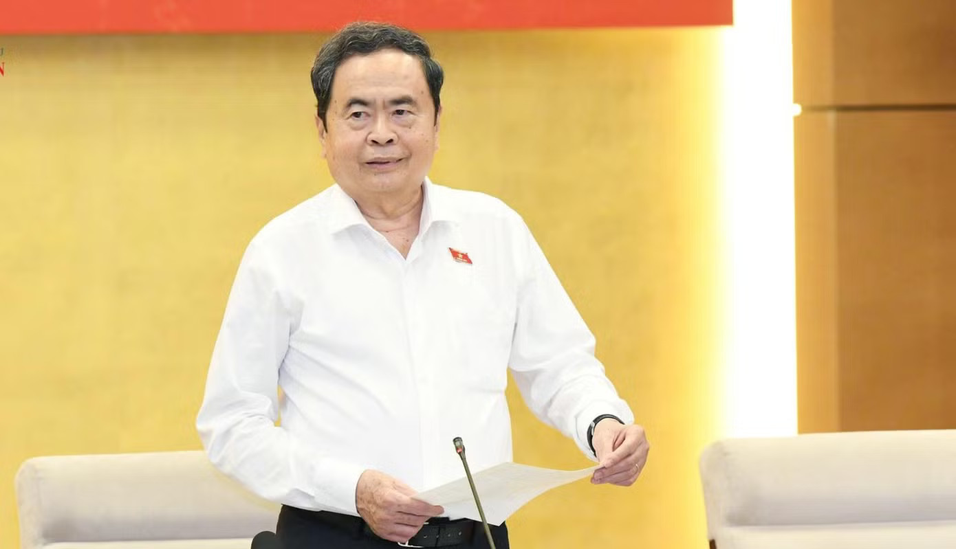 Chủ tịch Quốc hội Trần Thanh Mẫn phát biểu. (Ảnh: Lâm Hiển) Chủ tịch Quốc hội: Phân quyền cho đô thị đặc biệt trong xây dựng thể chế - Ảnh 2.