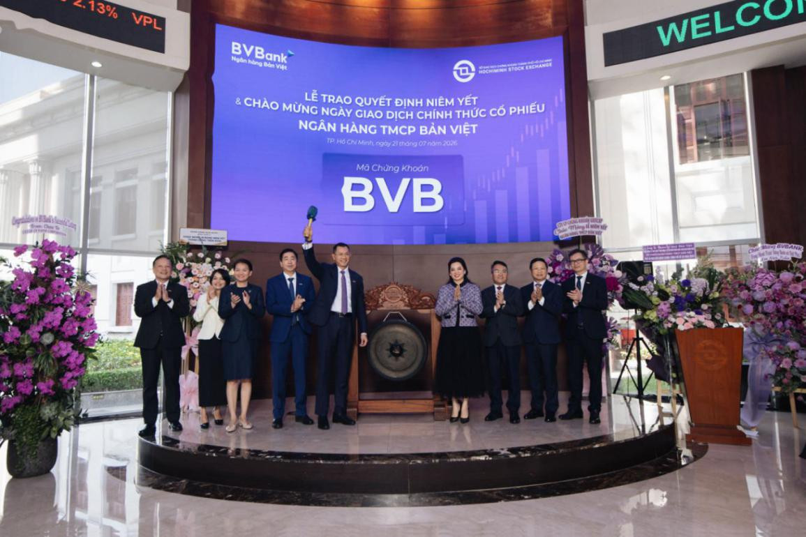 BVBank chính thức niêm yết cổ phiếu <a style='text-decoration: none;' href='/BVB'>BVB</a> trên sàn HoSE - Ảnh 1.