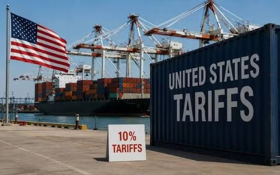 Chính quyền Tổng thống Donald Trump sẽ chính thức áp dụng các mức thuế nhập khẩu mới từ 10-12,5% đối với hàng hóa từ 60 đối tác thương mại. Ảnh: Adaderana Biz English. Mỹ áp thuế mới với hàng nhập khẩu, nhiều nước 'đứng ngồi không yên' - Ảnh 1.