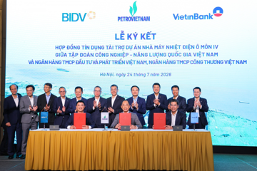 Chủ tịch Petrovietnam, BIDV và VietinBank cùng xuất hiện để chốt khoản tín dụng 7.300 tỷ đồng cho dự án điện trọng điểm