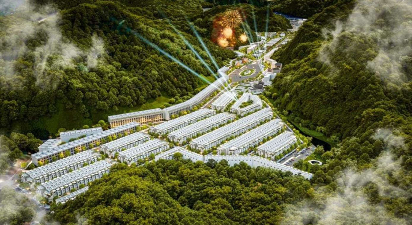 Phối cảnh một góc cửa khẩu Tân Thanh sau khi thực hiện đề án. Tân Thanh sẽ là khu thương mại, du lịch kiểu mẫu ở biên giới - Ảnh 2.