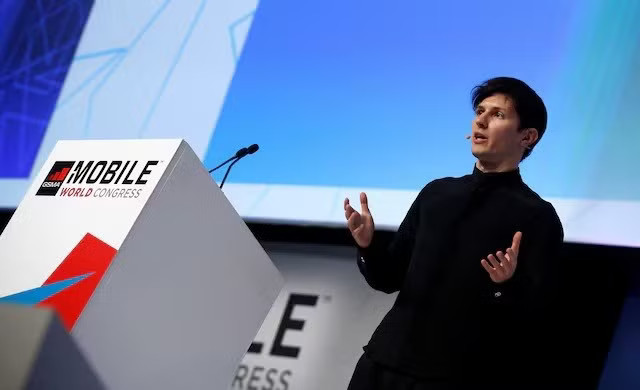 Nhà sáng lập kiêm Giám đốc điều hành Telegram, ông Pavel Durov, phát biểu tại Hội nghị Di động Thế giới ở Tây Ban Nha, ngày 23/2/2016. Ảnh: Reuters. Nga khởi tố nhà sáng lập Telegram, người dùng toàn cầu có bị điều tra? - Ảnh 3.
