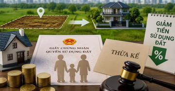 Đất nhận thừa kế có được giảm tiền sử dụng đất khi chuyển sang đất ở?