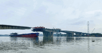 Cây cầu đầu tiên bắc qua sông Thái Bình nối Bắc Ninh - Hải Phòng sau gần 2 năm khởi công: Đã thành hình, gấp rút hoàn thiện sau ít tháng nữa
