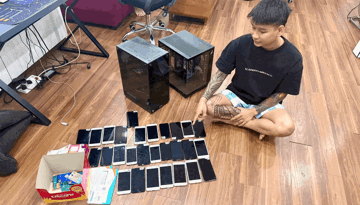 Khám xét, bắt giữ Nguyễn Như Duy SN 1998, tịch thu 28 điện thoại di động, 40 thẻ ngân hàng, 2 bộ máy tính cùng 90 thẻ SIM