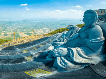 Huy động 120 nhân công làm việc trong 9 tháng, Việt Nam ghép 6.688 khối đá sa thạch nặng hơn 5.100 tấn thành công trình quy mô hàng đầu thế giới ở độ cao 900m