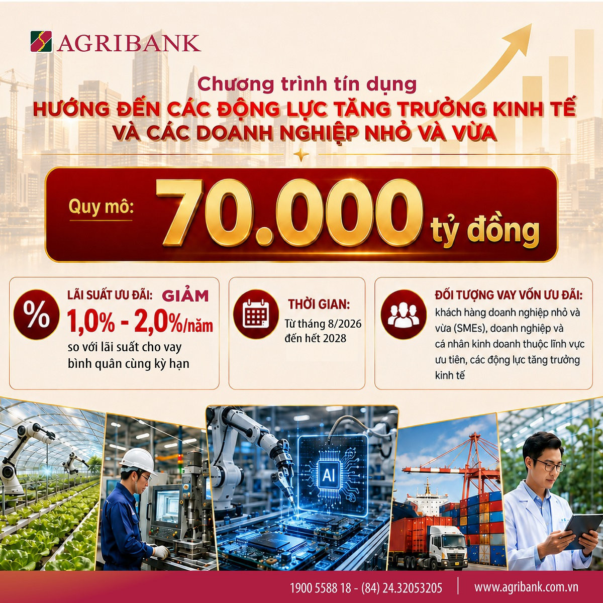 Agribank, Vietcombank, BIDV, VietinBank triển khai 220.000 tỷ đồng tín dụng giảm lãi tối thiểu 1% - Ảnh 1.