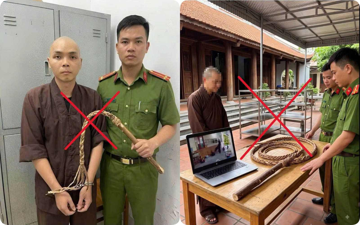 Công an mời bà N. lên làm việc liên quan đến vụ chùa Bầu