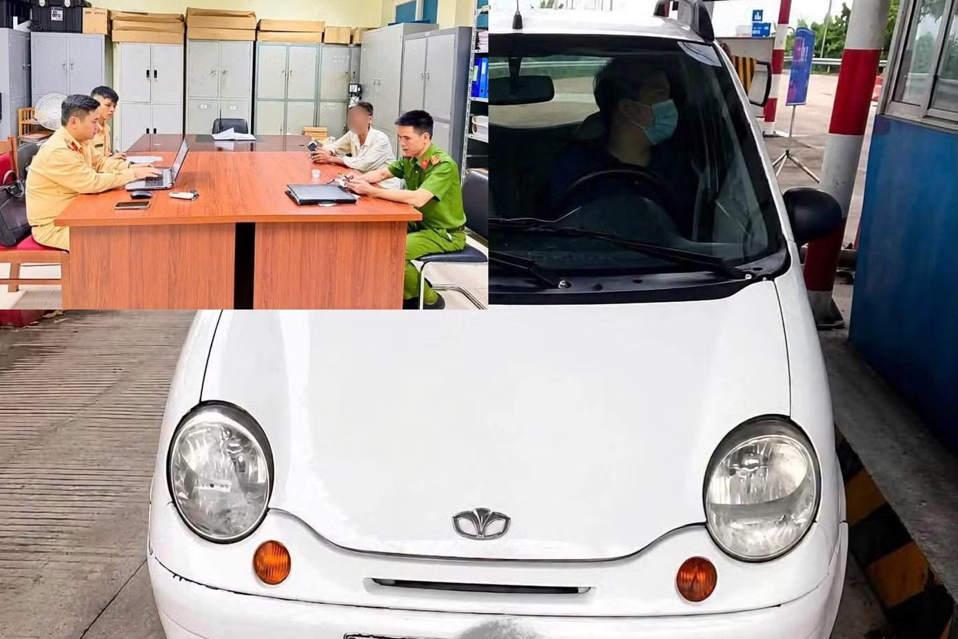 Lực lượng chức năng làm việc với chủ phương tiện. Vụ ô tô 'cỏ' bị phạt nguội gần 500 triệu: Cục CSGT lý giải lý do chủ xe không nhận được thông báo - Ảnh 1.