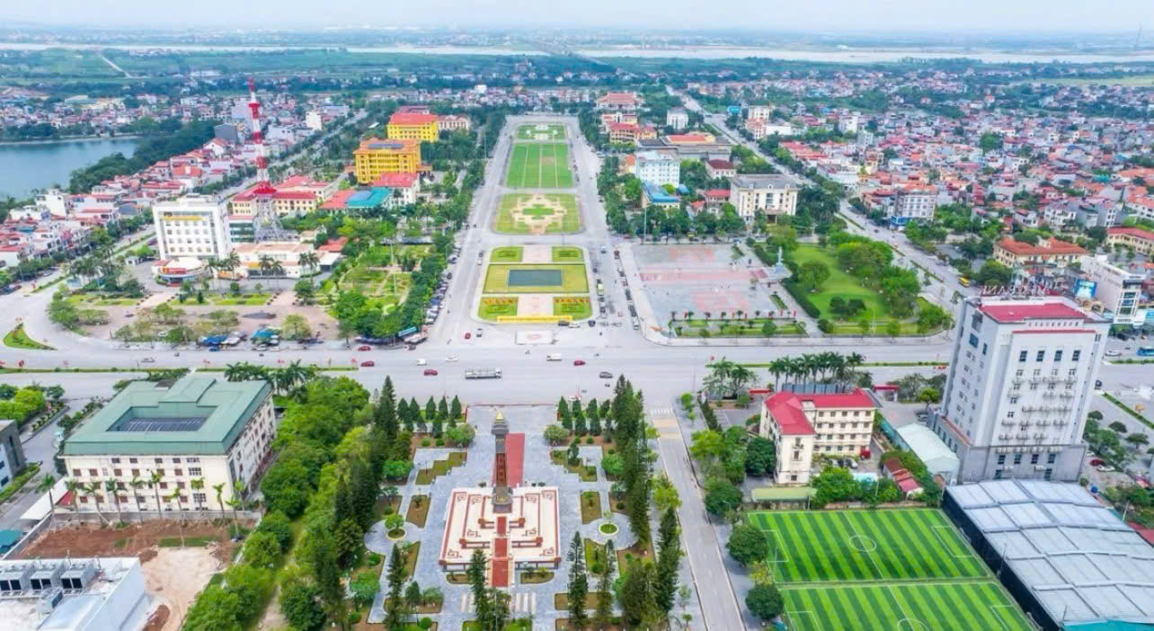 Một góc trung tâm tỉnh Hưng Yên.