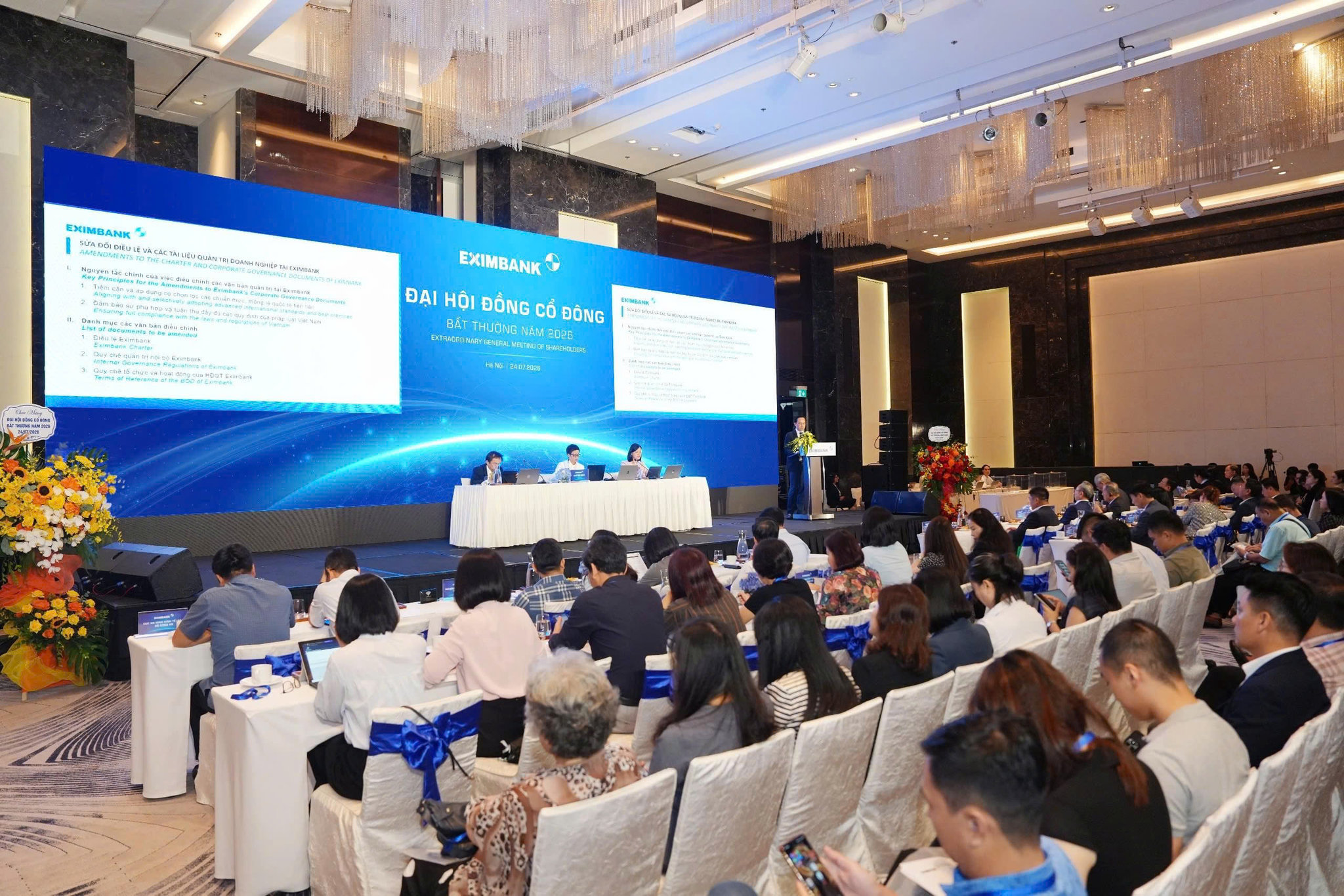 Toàn cảnh Đại hội đồng cổ đông bất thường năm 2026 của Eximbank