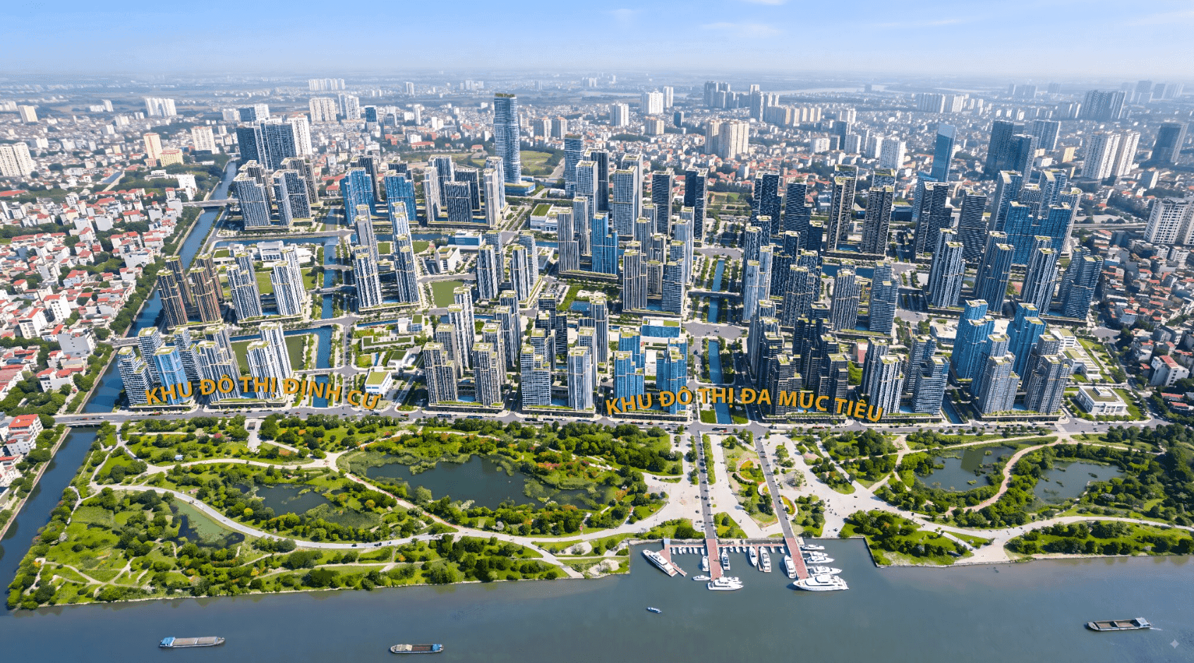Phối cảnh tổng thể khu đô thị phường Lĩnh Nam