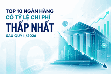 Top 10 ngân hàng có tỷ lệ chi phí thấp nhất sau quý II/2026: VietinBank và HDBank đưa CIR xuống dưới 25%