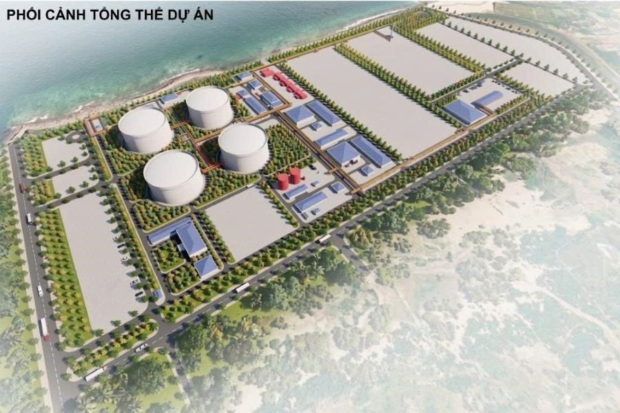 Phối cảnh tổng thể dự án Kho LNG Bắc Trung Bộ (Kho LNG Vũng Áng)