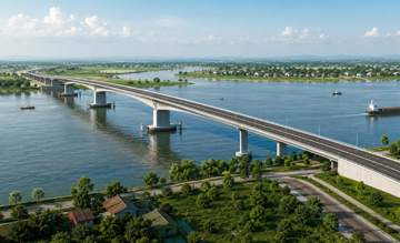 Chỉ 1 năm nữa, hoàn thiện cầu vượt sông gần 600 tỷ thay thế cho cầu phao đã hoạt động 30 năm ở Nam Định cũ